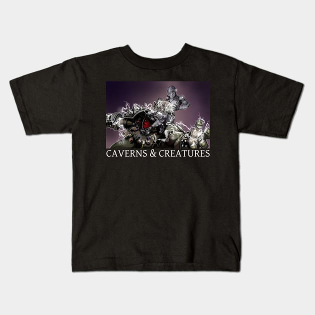 Caverns & Creatures: Shocking Grasp Kids T-Shirt by robertbevan